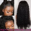Lace Frontal Human Hair Deep Wave Frontal Wig Raw Remy Brazilian For Women